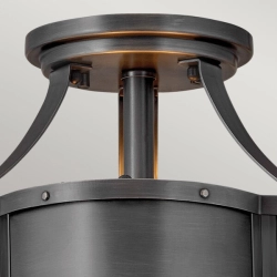 Półplafon Chance – 2 źródła światła – Czarny QN-CHANCE-SF-S-BLB Elstead Lighting