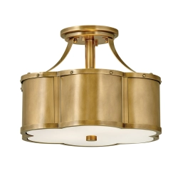 kinkiecik.pl Półplafon Chance – 2 źródła światła – Stary mosiądz QN-CHANCE-SF-S-HB Elstead Lighting