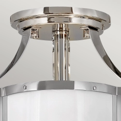 Półplafon Chance – 2 źródła światła – Biały/ Polerowany nikiel QN-CHANCE-SF-S-PN Elstead Lighting
