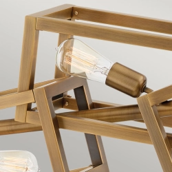 Podłużna lampa wisząca Ensemble – 6 źródeł światła – Szczotkowany brąz QN-ENSEMBLE6-BB Elstead Lighting