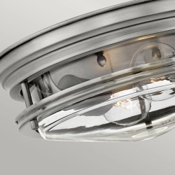Plafon Hadrian – 2 źródła światła – Przezroczyste szkło – Antyczny nikiel QN-HADRIAN-FS-AN-CLEAR Elstead Lighting