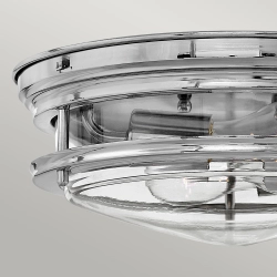 Plafon Hadrian – 2 źródła światła – Przezroczyste szkło – Chrom QN-HADRIAN-FS-CM-CLEAR Elstead Lighting