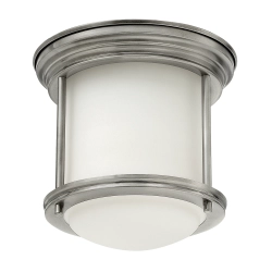 kinkiecik.pl Plafon Hadrian – 1 źródło światła – Opalowe szkło – Antyczny nikiel QN-HADRIAN-MINI-F-AN-OPAL Elstead Light