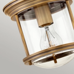 Plafon Hadrian – 1 źródło światła – Przezroczyste szkło – Szczotkowany brąz QN-HADRIAN-MINI-F-BR-CLEAR Elstead Lighting