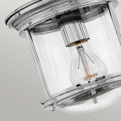 Plafon Hadrian – 1 źródło światła – Przezroczyste szkło – Chrom QN-HADRIAN-MINI-F-CM-CLEAR Elstead Lighting