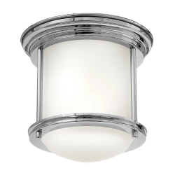 kinkiecik.pl Plafon Hadrian – 1 źródło światła – Szkło opalowe – Chrom QN-HADRIAN-MINI-F-CM-OPAL Elstead Lighting