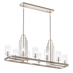 kinkiecik.pl Lampa wisząca Kimrose – 10 źródeł światła – Polerowany nikiel QN-KIMROSE10-PN Elstead Lighting