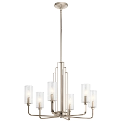 kinkiecik.pl Żyrandol Kimrose – 6 źródeł światła – Polerowany nikiel QN-KIMROSE6-PN Elstead Lighting