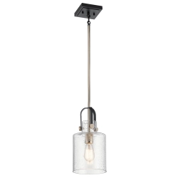 kinkiecik.pl Lampa wisząca Kitner – 1 źródło światła – Polerowany nikiel QN-KITNER-P-PN Elstead Lighting