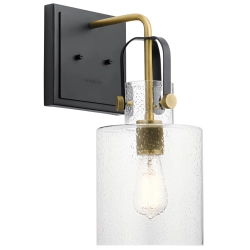 kinkiecik.pl Kinkiet Kitner – 1 źródło światła – Naturalny mosiądz QN-KITNER1-NBR Elstead Lighting