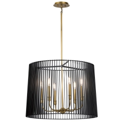 kinkiecik.pl Żyrandol/ Lampa wisząca Linara – 6 źródeł światła QN-LINARA-6P-BK Elstead Lighting