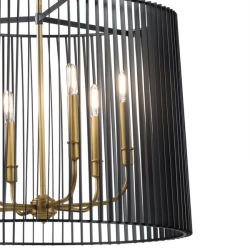 Żyrandol/ Lampa wisząca Linara – 6 źródeł światła QN-LINARA-6P-BK Elstead Lighting