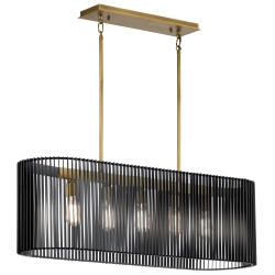 kinkiecik.pl Lampa wisząca Linara – 5 źródeł światła QN-LINARA-ISLE-BK Elstead Lighting