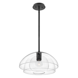 kinkiecik.pl Lampa wisząca/ Półplafon Lotus – 1 źródło światła – Czarna QN-LOTUS-P-BLK Elstead Lighting