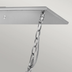 Lampa wisząca Ludlow – 8 źródeł światła – Polerowany nikiel QN-LUDLOW8-PN Elstead Lighting