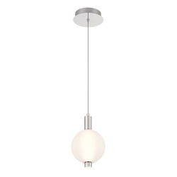 Mała lampa wisząca Palmas – 1 źródło światła – Polerowany nikiel QN-PALMAS-1MP-PN Elstead Lighting