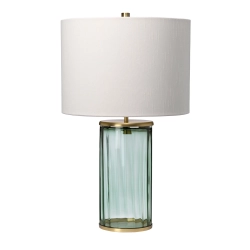 kinkiecik.pl Lampa stołowa Reno – 1 źródło światła – Zielone/ Stary mosiądz QN-RENO-GREEN-AB Elstead Lighting