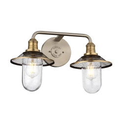 kinkiecik.pl Kinkiet Rigby – 2 źródła światła – Antyczny nikiel/ Stary mosiądz QN-RIGBY2-BATH-AN Elstead Lighting