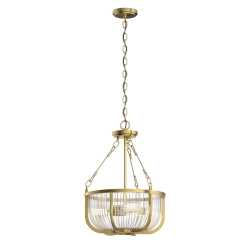 kinkiecik.pl Lampa wisząca/ Półplafon Roux – 3 źródła światła – Naturalny mosiądz QN-ROUX3-NBR Elstead Lighting