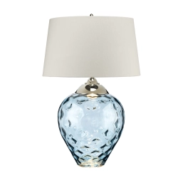 kinkiecik.pl Duża lampa stołowa Samara – 2 źródła światła – Jasnoniebieska QN-SAMARA-TL-LRG-BLU Elstead Lighting