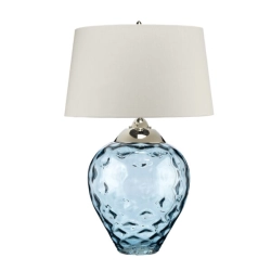 Duża lampa stołowa Samara – 2 źródła światła – Jasnoniebieska QN-SAMARA-TL-LRG-BLU Elstead Lighting