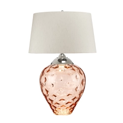 kinkiecik.pl Duża lampa stołowa Samara – 2 źródła światła – Łososiowa QN-SAMARA-TL-LRG-SLM Elstead Lighting