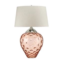 Duża lampa stołowa Samara – 2 źródła światła – Łososiowa QN-SAMARA-TL-LRG-SLM Elstead Lighting