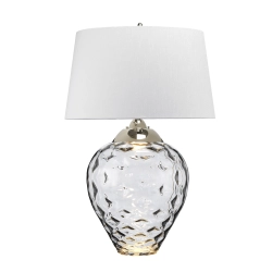 kinkiecik.pl Duża lampa stołowa Samara – 2 źródła światła – Przydymione szkło QN-SAMARA-TL-LRG-SMK Elstead Lighting