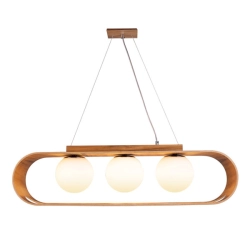 Lampa wisząca Sfera – 3 źródła światła QN-SFERA-3P-TEAK Elstead Lighting
