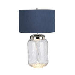 kinkiecik.pl Lampa stołowa Sola – 2 źródła światła – Niebieski abażur QN-SOLA-TL-L-BLU Elstead Lighting