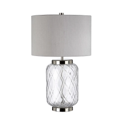 kinkiecik.pl Lampa stołowa Sola – 1 źródło światła – Srebrny abażur QN-SOLA-TL-S Elstead Lighting
