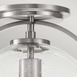 Plafon Somerset – 1 źródło światła – Przezroczyste szkło – Szczotkowany nikiel QN-SOMERSET-F-C-BN Elstead Lighting