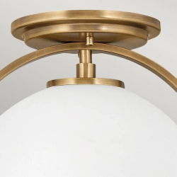 Plafon Somerset – 1 źródło światła – Opalowe szkło – Stary mosiądz QN-SOMERSET-F-O-HB Elstead Lighting