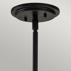 Lampa wisząca Somerset – 1 źródło światła – Przezroczyste szkło – Czarna QN-SOMERSET-P-C-BK Elstead Lighting