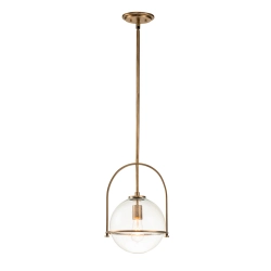 kinkiecik.pl Lampa wisząca Somerset – 1 źródło światła – Przezroczyste szkło – Stary mosiądz QN-SOMERSET-P-C-HB Elstead