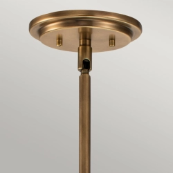 Lampa wisząca Somerset – 1 źródło światła – Przezroczyste szkło – Stary mosiądz QN-SOMERSET-P-C-HB Elstead Lighting