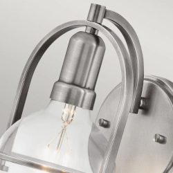 Kinkiet Somerset – 1 źródło światła – Przezroczyste szkło – Szczotkowany nikiel QN-SOMERSET1-C-BN Elstead Lighting