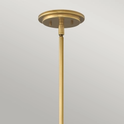 Lampa wisząca Somerset – 1 źródło światła – Opalowe szkło – Stary mosiądz QN-SOMERSET-P-O-HB Elstead Lighting