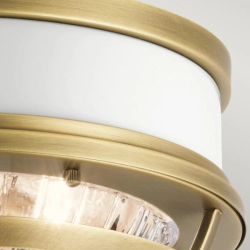 Plafon Tollis – 2 źródła światła – Białe/ Naturalny mosiądz QN-TOLLIS-F-NBR Elstead Lighting