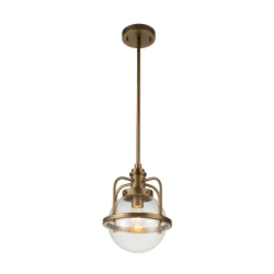 kinkiecik.pl Lampa wisząca/ Plafon Triocent – 1 źródło światła – Naturalny mosiądz QN-TRIOCENT-P-NBR Elstead Lighting