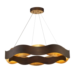 Duży żyrandol Vaughan – Brązowo-złoty QN-VAUGHAN-P-L-BRZ-GD Elstead Lighting