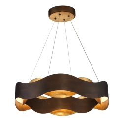 Średni żyrandol Vaughan – Brązowo-złoty QN-VAUGHAN-P-M-BRZ-GD Elstead Lighting