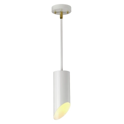 kinkiecik.pl Lampa wisząca Quinto – 1 źródło światła – Biała/ Stary mosiądz QUINTO1P-WAB Elstead Lightnig