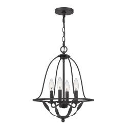 Lampa wisząca Bradbury – 4 źródła światła – Popielata QZ-BRADBURY-4P-GK Elstead Lighting