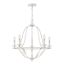 Żyrandol Bradbury – 5 źródeł światła – Antyczna biel QZ-BRADBURY5-AWH Elstead Lighting