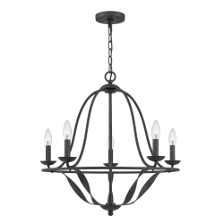 Żyrandol Bradbury – 5 źródeł światła – Popielaty QZ-BRADBURY5-GK Elstead Lighting