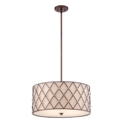 kinkiecik.pl Duża lampa wisząca Brown Lattice – 4 źródła światła QZ-BROWN-LATTICE-P-L Elstead Lightnig