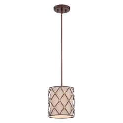kinkiecik.pl Mała lampa wisząca Brown Lattice – 1 źródło światła QZ-BROWN-LATTICE-P-S Elstead Lightnig