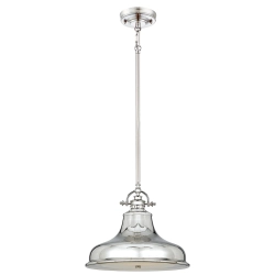 kinkiecik.pl Lampa wisząca Emery – 1 źródło światła – Cesarskie srebro QZ-EMERY-P-M-IS Elstead Lighting