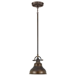 kinkiecik.pl Mała lampa wisząca Emery – 1 źródło światła – Brąz palladiański QZ-EMERY-P-S-PN Elstead Lighting
